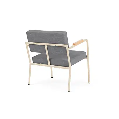 Monday Lounge chair with arms - sand frame - natural arms